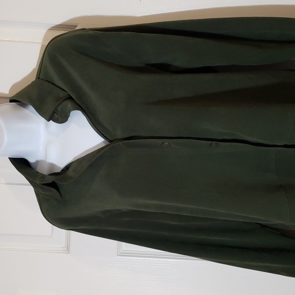 Croft & Barrow Stetch button up suede top - Picture 2 of 11